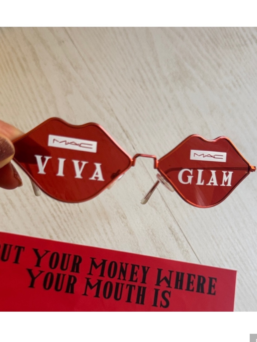 MAC Cosmetics Red Lip-Shaped Viva Glam Sunglasses